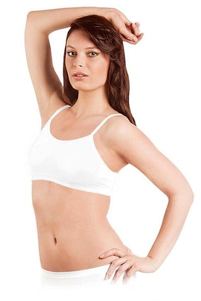 Yeni İnci White Thin Strap Covered Bustier