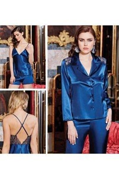 Jeremi Kadın Ipek Saten Dantelli Altılı Set Çeyiz Takım 631