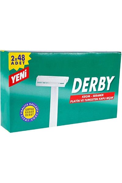 Derby Kartela Single Shaving Blade 48 Pieces 2 Pack Barber Razor (96 Pieces)