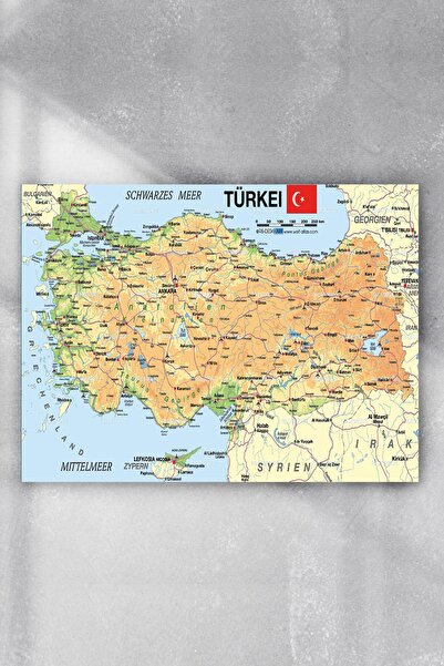 Postermanya Türkiye Haritası Eğitim Posteri 4 30x40cm