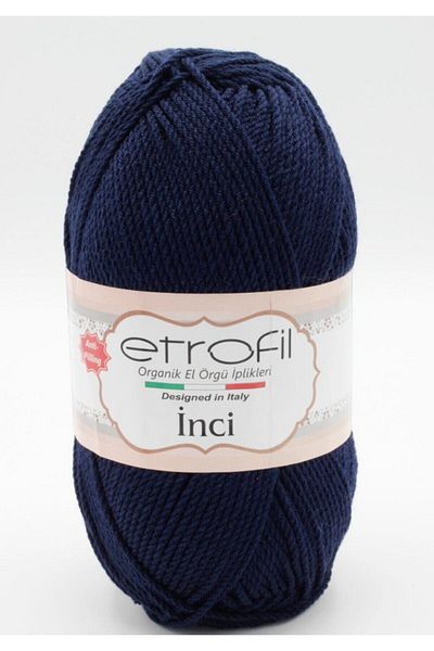 Etrofil Inci Amigurimi Booties Ζακέτα Antipilling Πλεκτό νήμα Navy Blue 74026