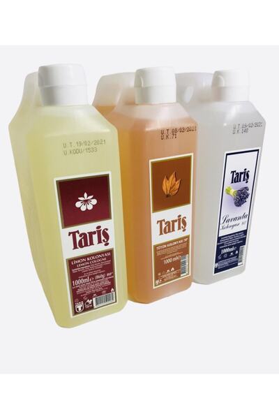 Tariş Limon-tütün-lavanta Kolonyası 80 Derece 1 Lt Bidon 3'lü Set