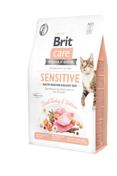 Brit Care Sensitive Healty Digestion Hindi Ve Somonlu Yetişkin Kedi Maması 7kg