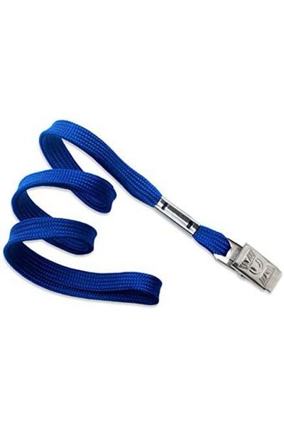 KRAF Blue Card Strap Lanyard Metal Clip 50 Pieces