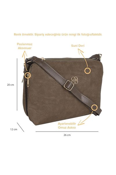 Bagacar Чанта през рамо от изкуствена кожа Mink 1293