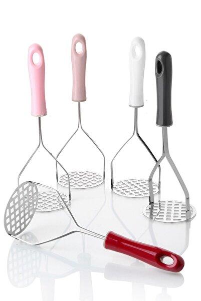 HB LİFE Renkli Saplı Metal Patates Ezici