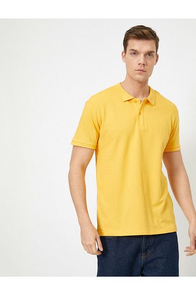Koton Ανδρικό μπλουζάκι με λαιμόκοψη Sari Polo 0YAM12133LK