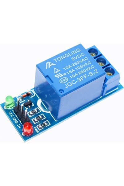 EmAyCenter Tek Kanallı 5v Röle Modülü Tekli Röle Kartı 1 Kanal Arduino Relay ...