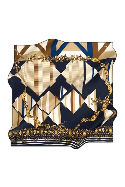 Aker Φουλάρι μεταξωτό twill σε μπλε ναυτικό χρώμα