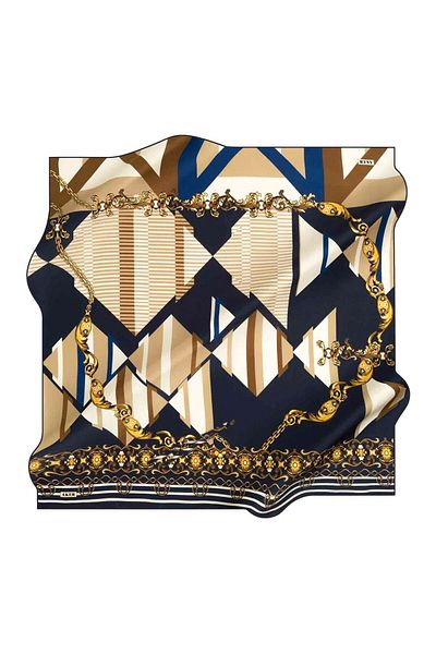 Aker Φουλάρι μεταξωτό twill σε μπλε ναυτικό χρώμα