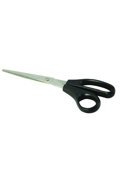 Aker Hediyelik 17X6.5Cm Black Plastic Handle Steel Scissors with Comfortable Handle - Stationery Office Scissors