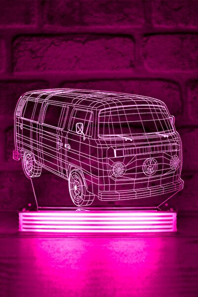 Hediye Kovanı مصباح Vw Minibus ثلاثي الأبعاد، هدية فولكس فاجن