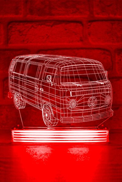 Hediye Kovanı مصباح Vw Minibus ثلاثي الأبعاد، هدية فولكس فاجن