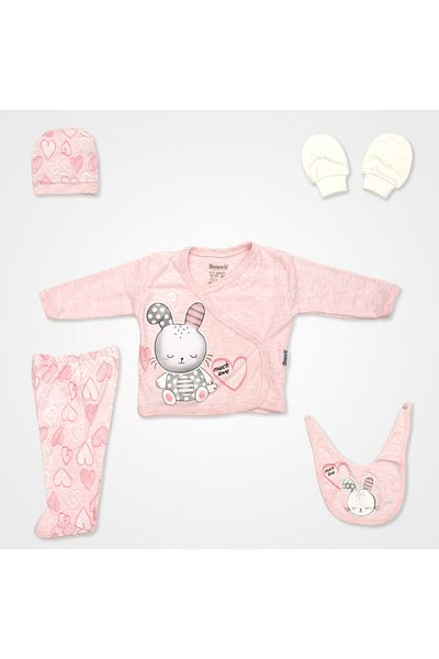 Miniworld My Angel Home - 5-Piece Melange Rabbit Embossed Hospital Exit Set