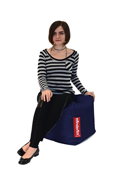 Dekoro Minderim Küp Puf 45x45x45 Cm - Lacivert