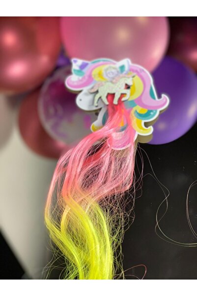 QUEEN AKSESUAR Model unicorn roz strălucitor - Agrafă galbenă pentru păr pent...