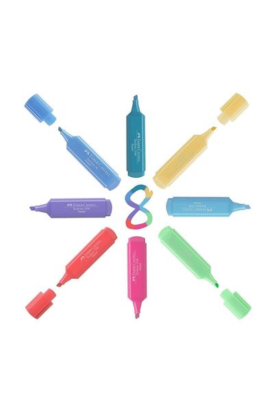 Faber Castell Highlighter Pen Set of 8 Pastel