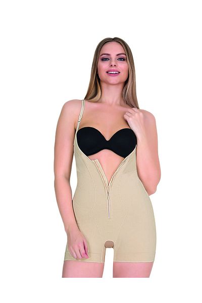 Form Time 9033 Women's Agraphed Thick Strap Skin Short Corset