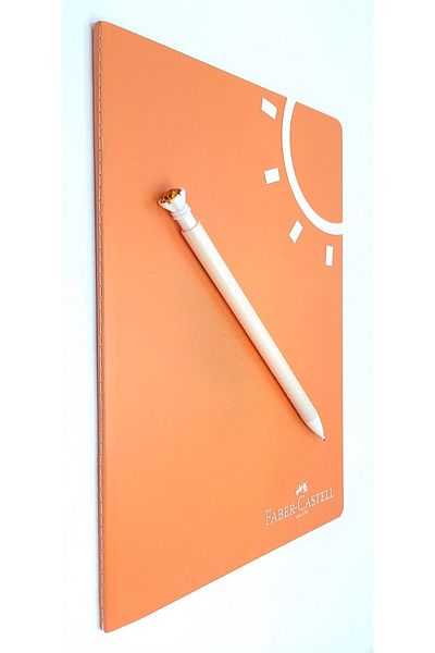 Faber Castell A5 Colored Page Notebook 40 Yp Unlined and Versatile Pencil 0.7