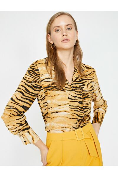 Koton Design de cămașă cu model zebră