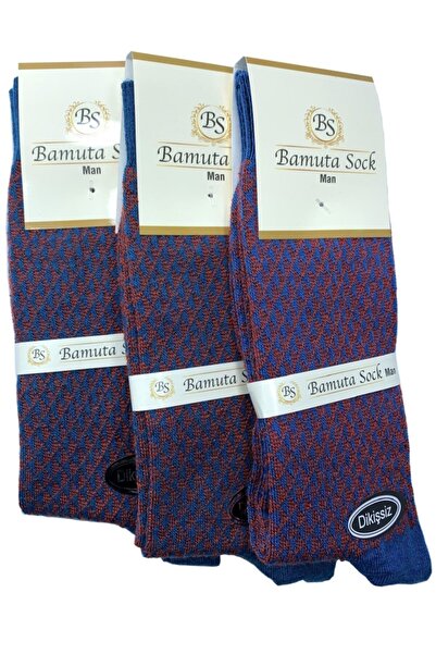 Bamuta Jakarlı Erkek Çorabı Dikişsiz 3’lü