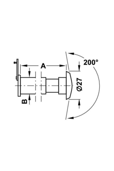 Hafele See200 Kapı Dürbünü, Mat Paslanmaz Çelik Renk