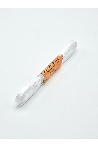 E Elmas White Grosgrain Ribbon (6mm-10m)