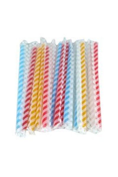 Erdem 100 Colorful Packaged Plastic Straws
