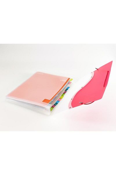 Umix A-4 Fișier cu burduf elastic cu 13 compartimente, roșu