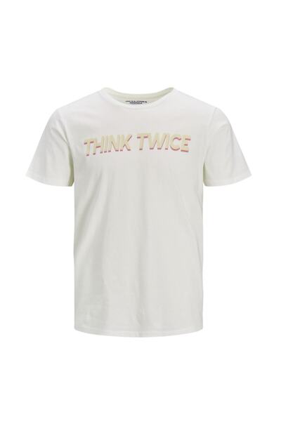 Jack & Jones JORSTAYS TEE SS CREW NECK Beyaz Erkek T-Shirt 101069345