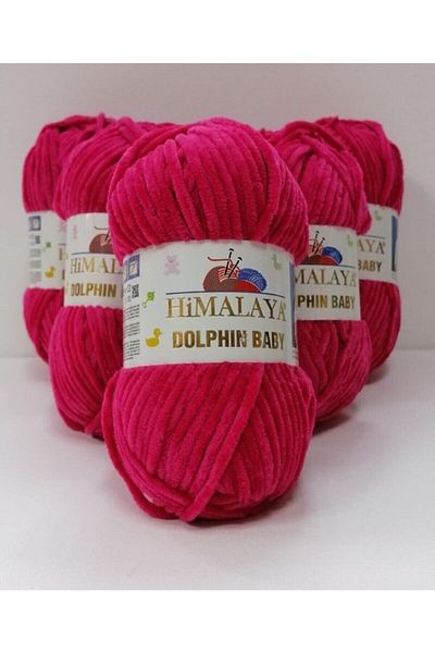 Himalaya Νήματα πλεξίματος Dolphin Baby Velvet 5 Συσκευασία Φούξια 80314