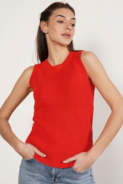 Trist Star Pomegranate Flower 100% Organic Cotton Thessaloniki Knit Crew Neck Knitwear Sweater Blouse