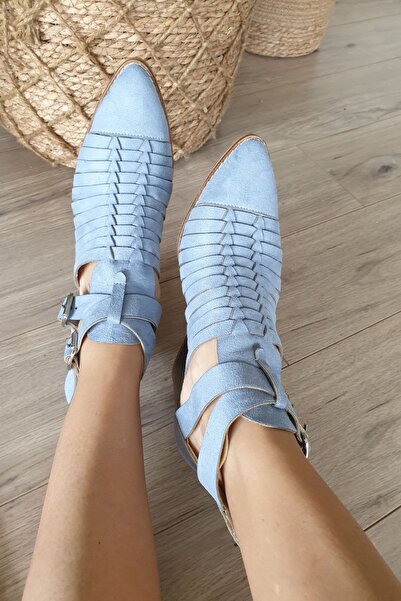 Topukla Footwear Kadın Mavi  Yazlık Bot 019 1007