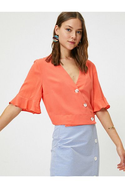 Koton Women's Red Shirt 9YAK68737PW