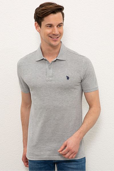 U.S. Polo Assn. Γκρι ανδρικό μπλουζάκι