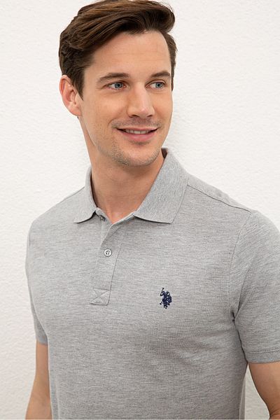 U.S. Polo Assn. Γκρι ανδρικό μπλουζάκι