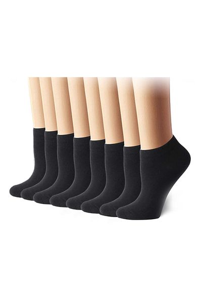 socksbox Unisex Βαμβακερά Μαύρα Μποτάκια Κάλτσες 9 Συσκευασία