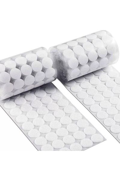 MOR SALKIM HOME Αντιολισθητική ταινία Velcro κάτω από το χαλί (διάμετρος 1,5 cm) Μικροσκοπική ταινία Velcro 51 ζεύγη