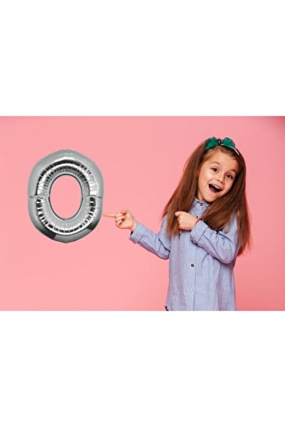 Ekin Süs بالون رقائق الفضة على شكل حرف O بطول 40 سم
