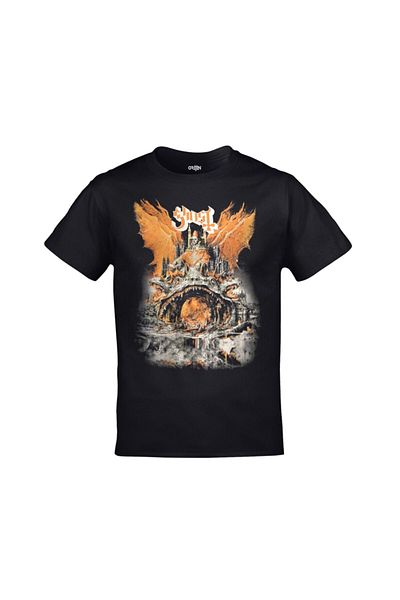 Orijin Tekstil Ghost Prequelle Printed Unisex Black T-shirt