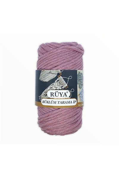 Rüya Υφασμάτινη Κλωστή Μακrame Ροζ Σκόνης 250 Γρ 3,5-4mm