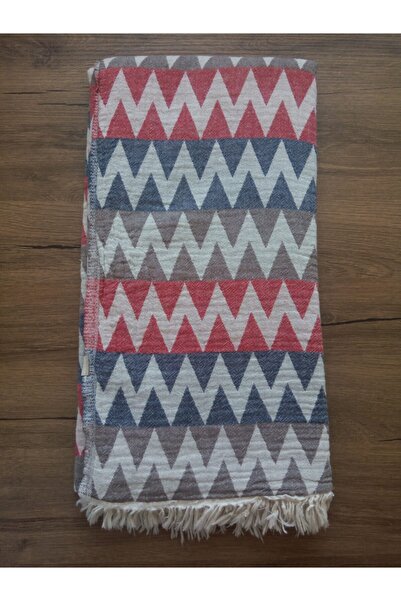 Melis Home Prosop de baie Peshtemal cu model ondulat dublu strat - 100x180 cm...