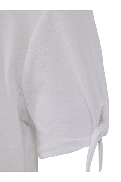 Ltb Λευκό μπλουζάκι με λεπτομέρεια με κορδόνια