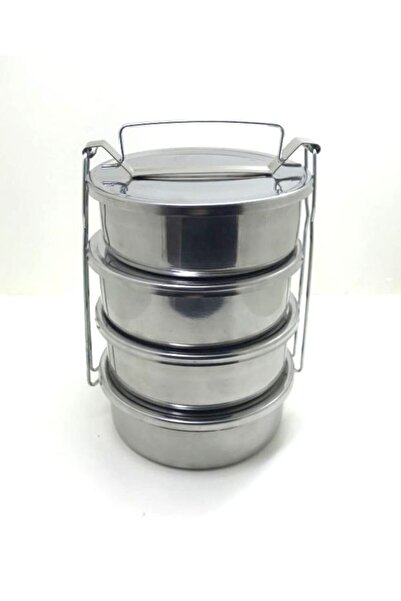 Abant Sefer Tası 12x6 4'lü Yemek Kabı Paslanmaz Çelik Sefer Tası Dörtlü Yemek...