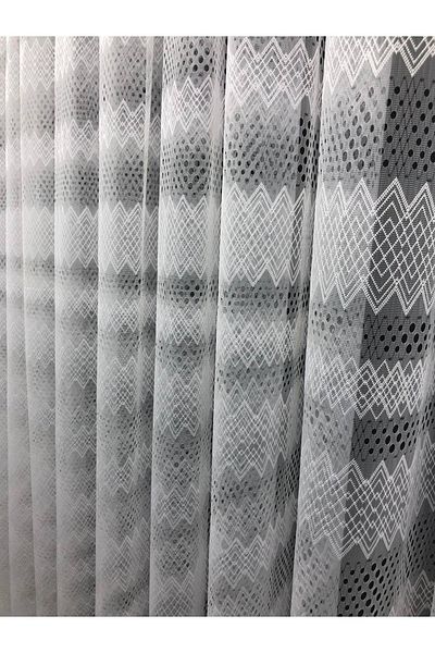 Esse Home Modern Pattern Laser Cut Tulle Curtain 150x260 Sparse Pleat 1/2