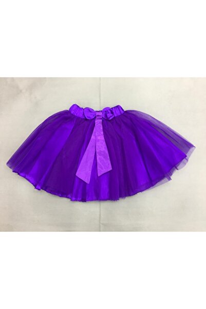 Genel Markalar Kız Çocuk Mor Fiyonklu Tütü Etek