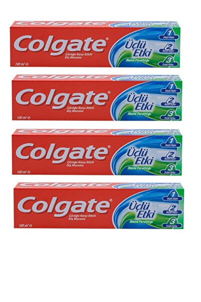 Colgate Üçlü Etki Diş Macunu 100 Ml 4 Lü Paket