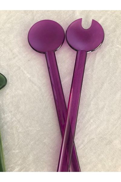 Tupperware Purple 2-Piece Serving Spoon