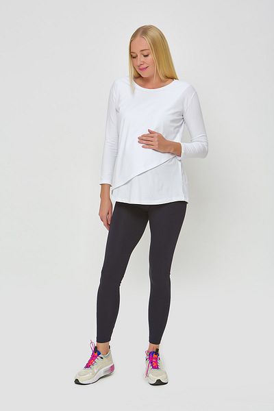 Motherway Women's Black and White Breastfeeding Tights Set