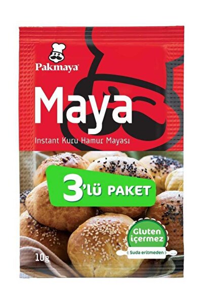 Genel Markalar Pakmaya Instant Kuru Hamur Mayası 3'lü Paket 30 gr